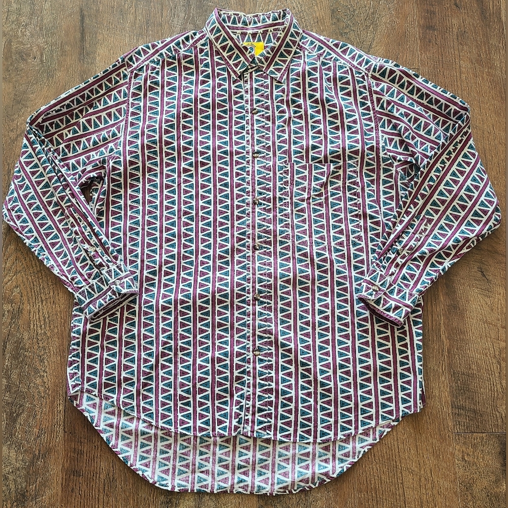 Vintage 90's Duck Head Button Up Shirt Size XL